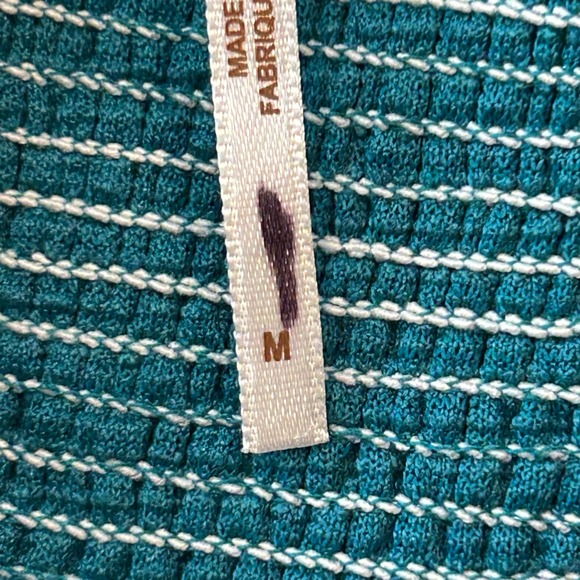 Free People Halter Top Womens M Teal Smocked Textured Boho Festival Tank Beachy - Picture 5 of 11